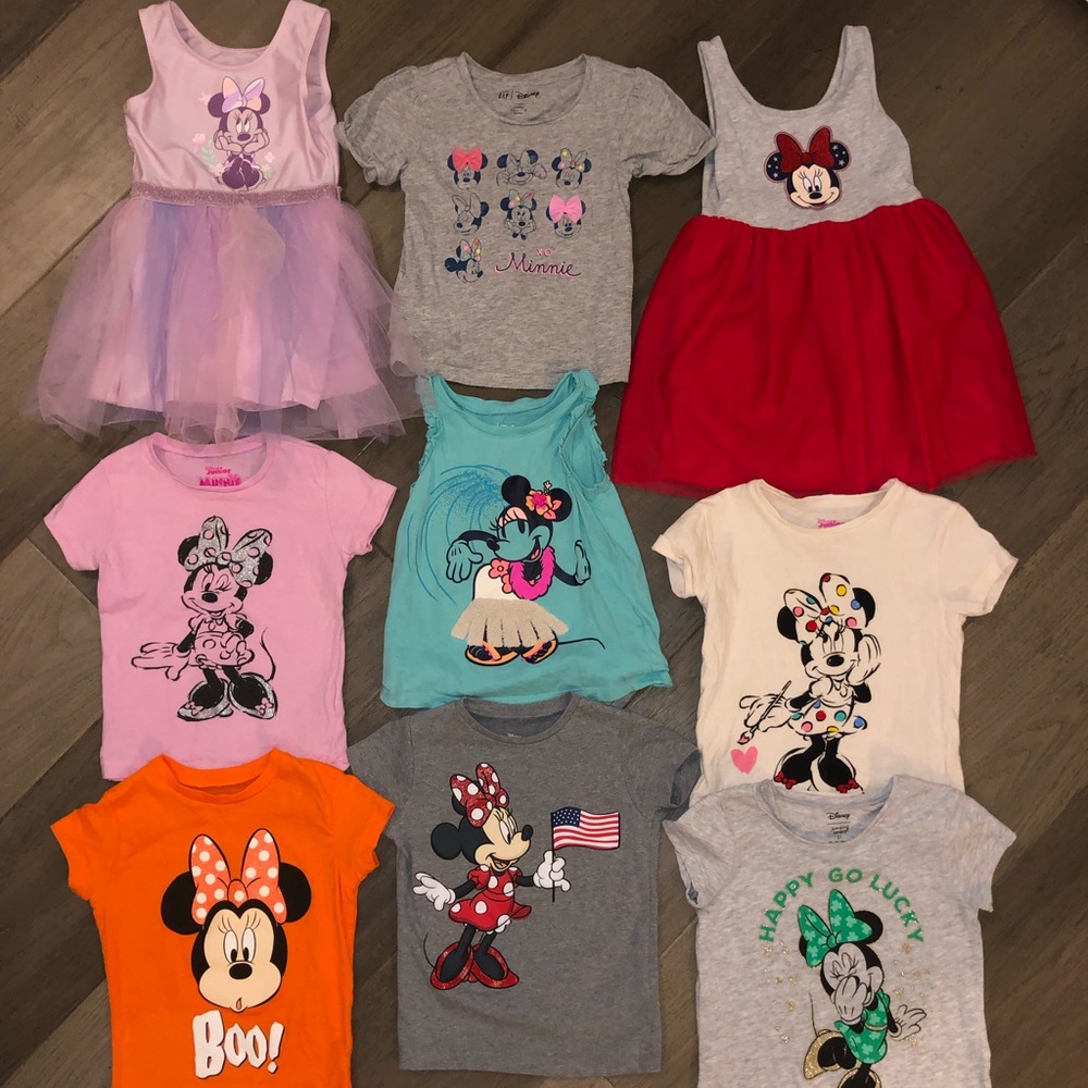 Minnie Mouse 2T toddler girls clothes. 9 items total all sold together as one.